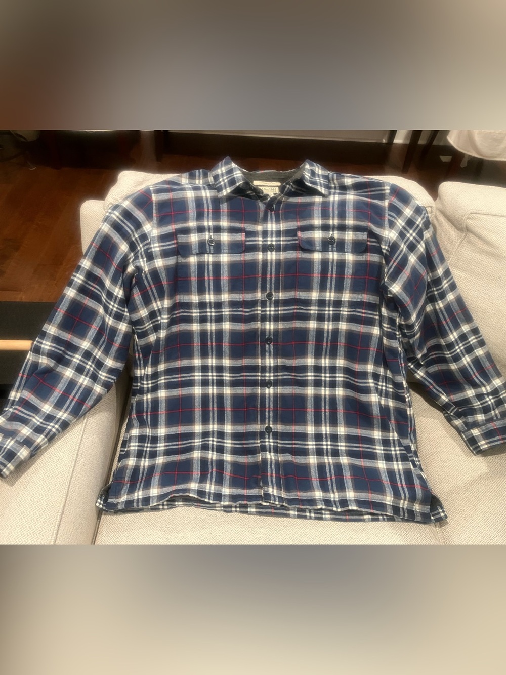 Like New LL Bean Men's Fleece-Lined Flannel Shirt, Traditional Fit ( SZ XL)